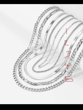 Stainless Steel Silver Multi-Layer Chain Necklaces- Buyers Choice